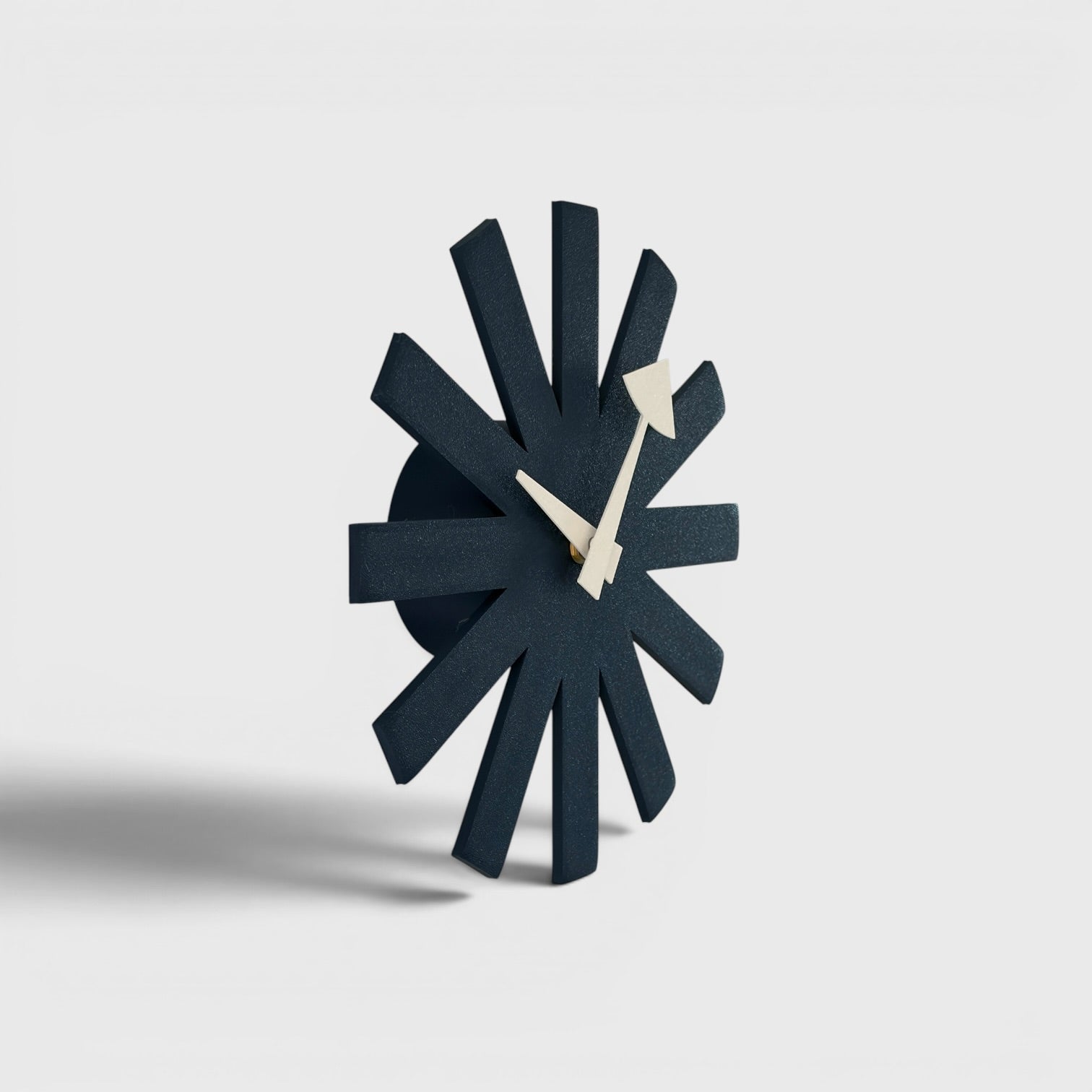 Asterisk Clock - Dark Blue