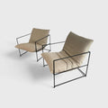 A&C Homestore Kara Swing Chairs - 2x Natural