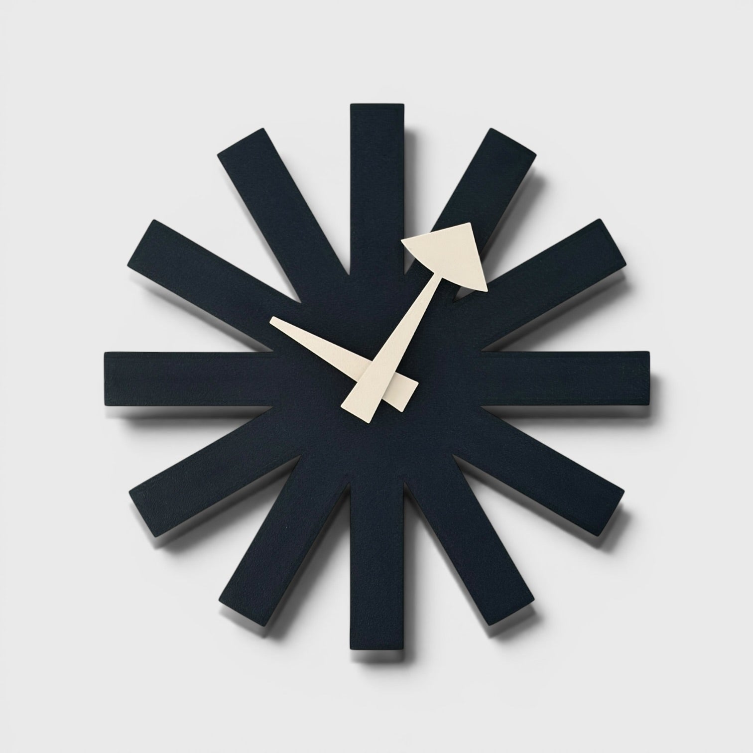 Asterisk Clock - Dark Blue