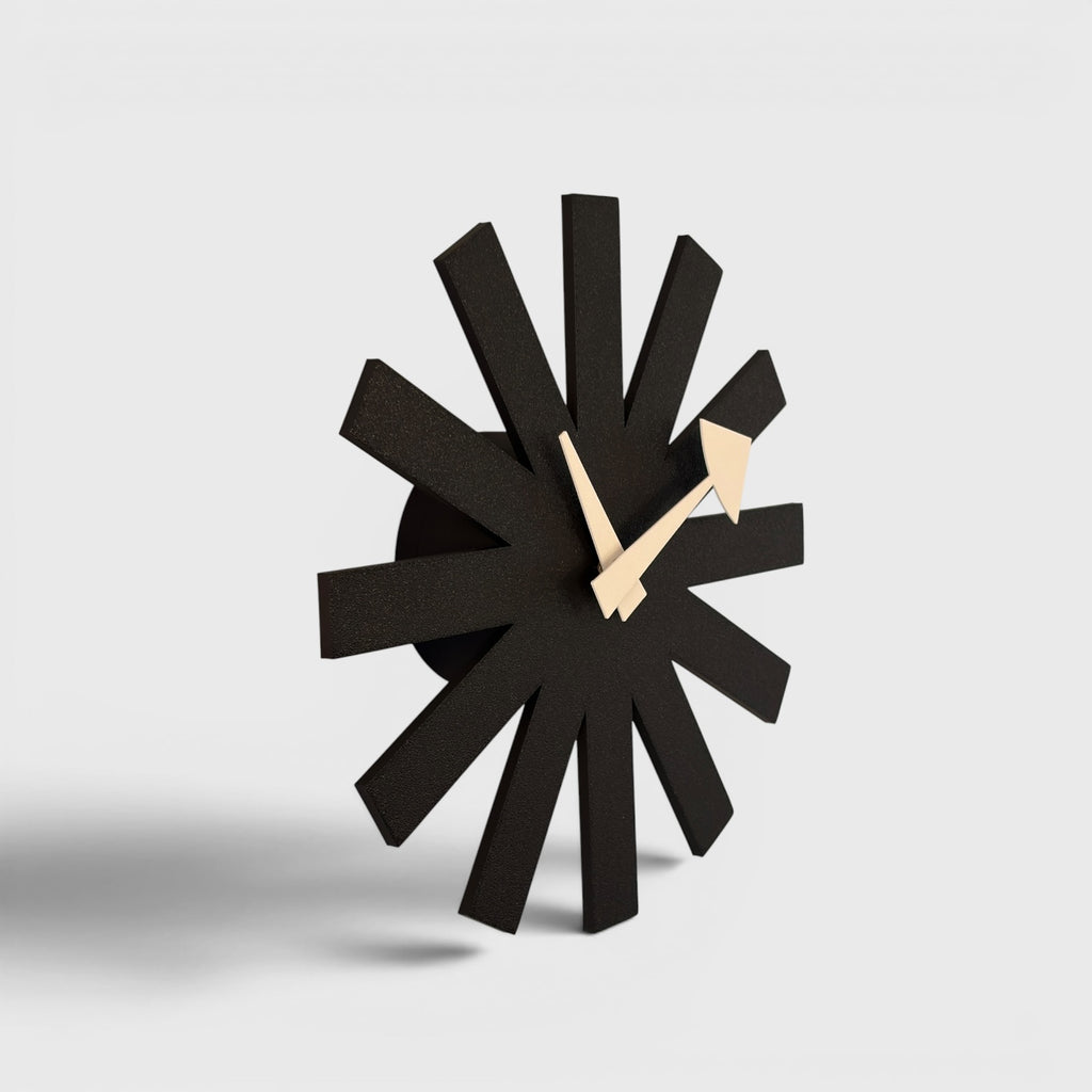 Asterisk Clock - Charcoal
