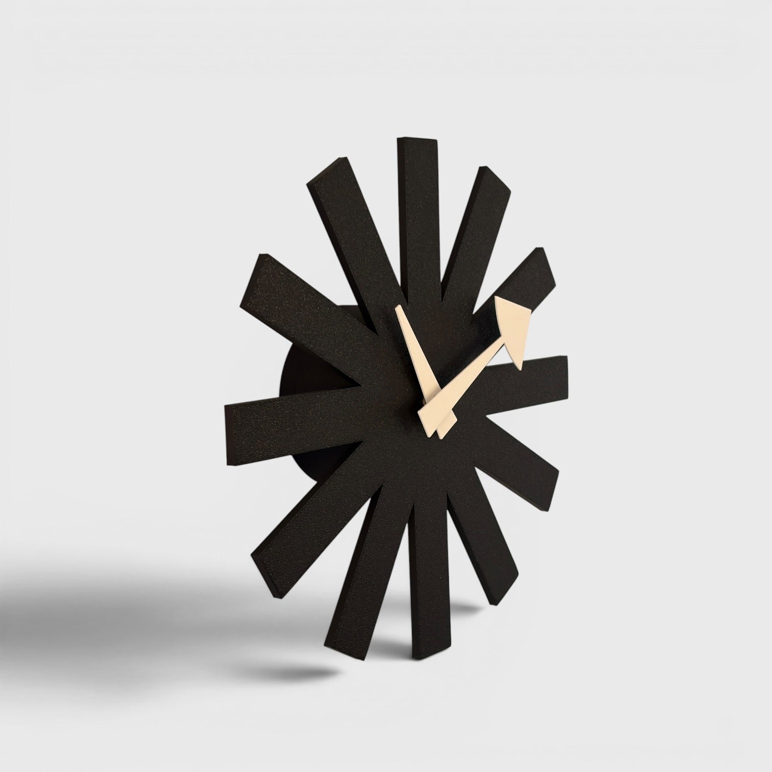 Asterisk Clock - Charcoal