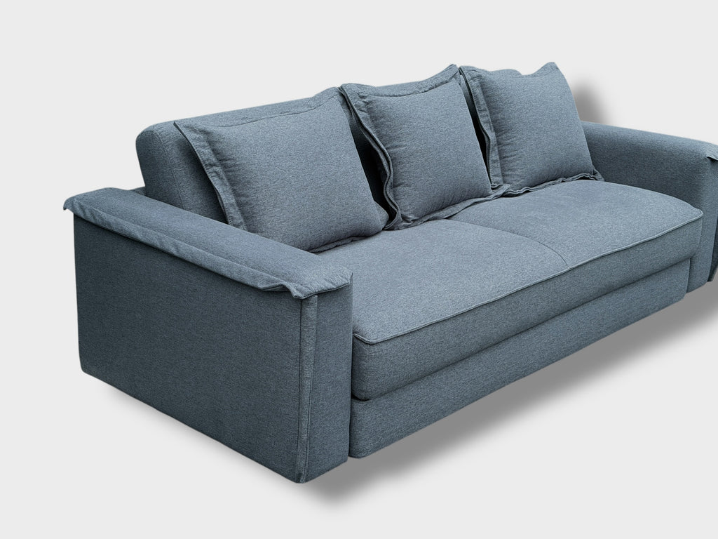 Ecosa Sydney 3.5 Seater Indigo (King) Couch/Sofa Bed