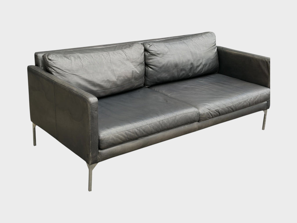 Freedom Mid-century Genuine Leather 2.5 Seater Couch