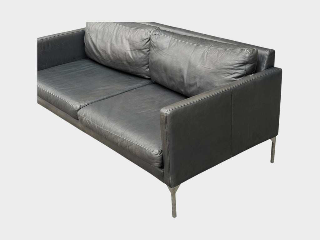Freedom Mid-century Genuine Leather 2.5 Seater Couch