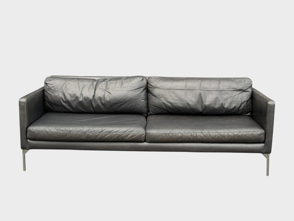 Freedom Mid-century Genuine Leather 3 Seater Couch