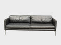 Freedom Mid-century Genuine Leather 3 Seater Couch