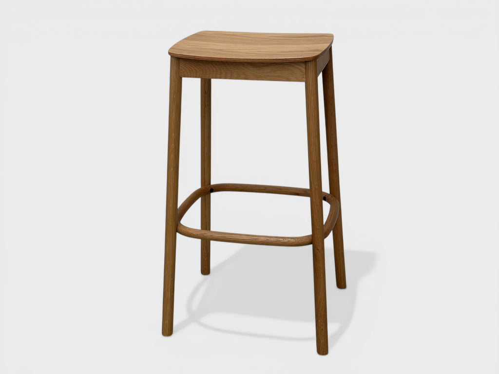 Citta Oak Radial Stool High