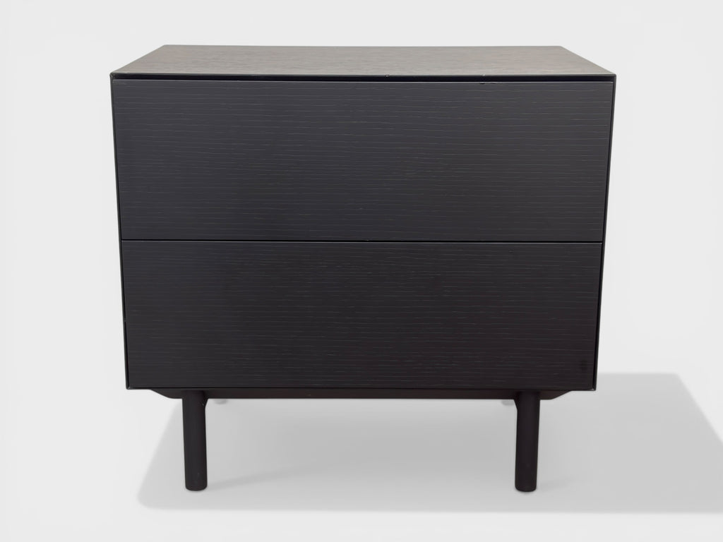 2x Citta Compound Black Bedside Tables/Draws