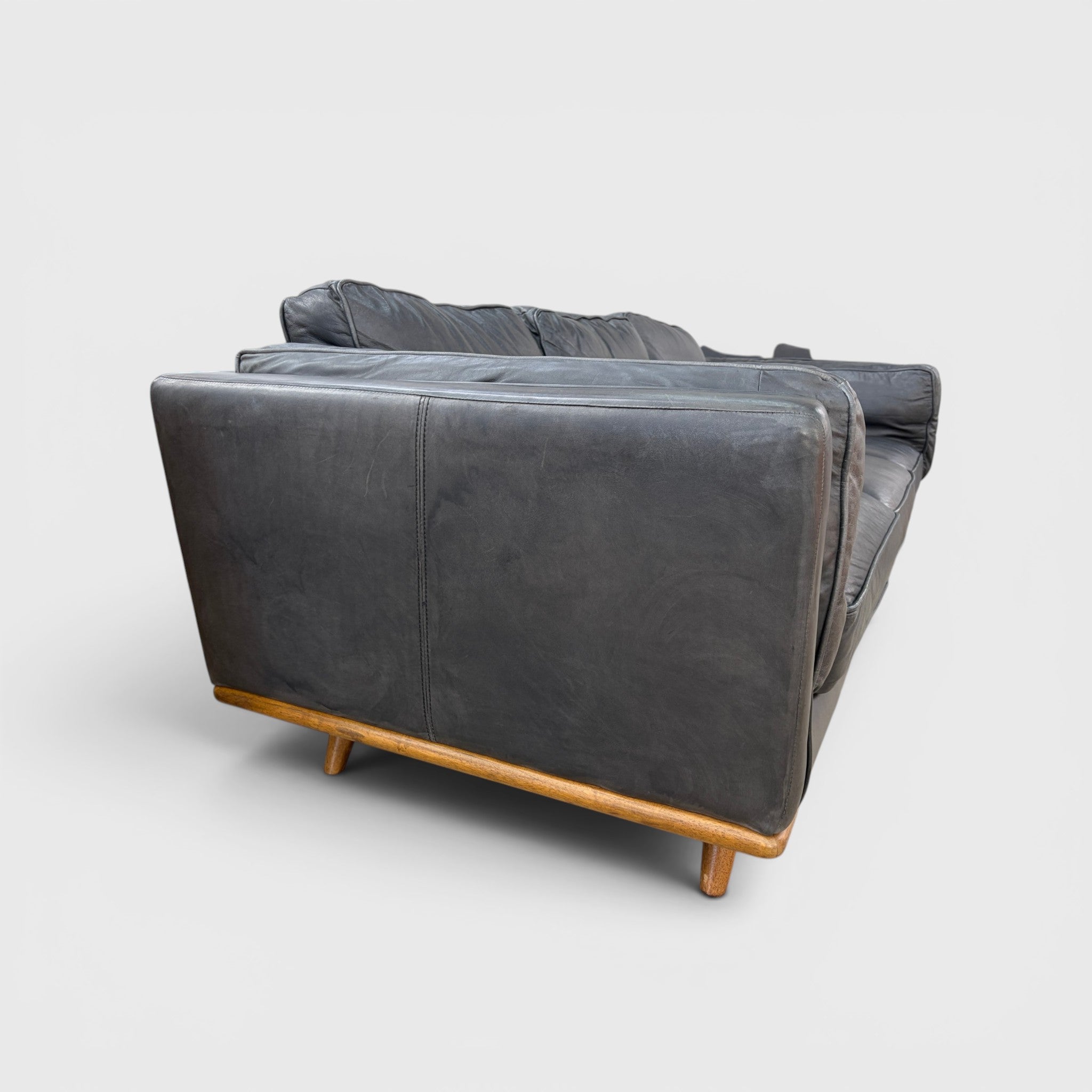 Freedom Dahlia 3 Seater Couch - Black Leather
