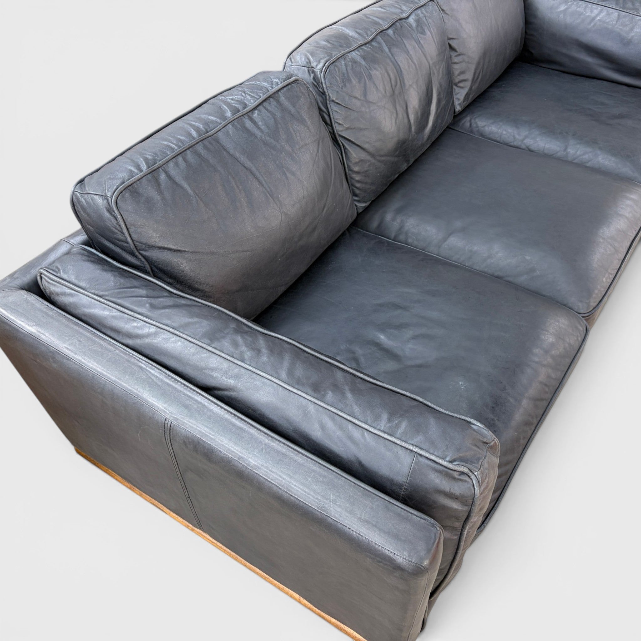 Freedom Dahlia 3 Seater Couch - Black Leather