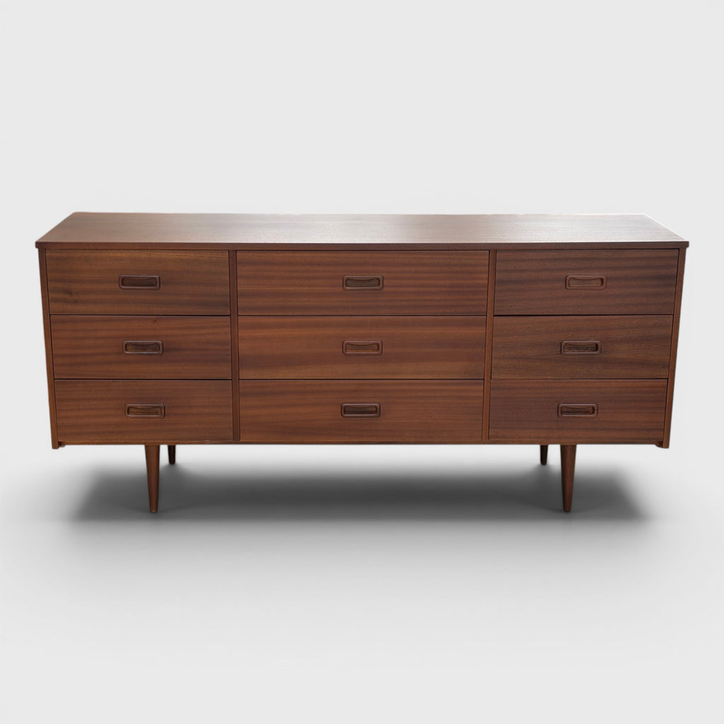 Mid Century Modern 9-Drawer Dresser