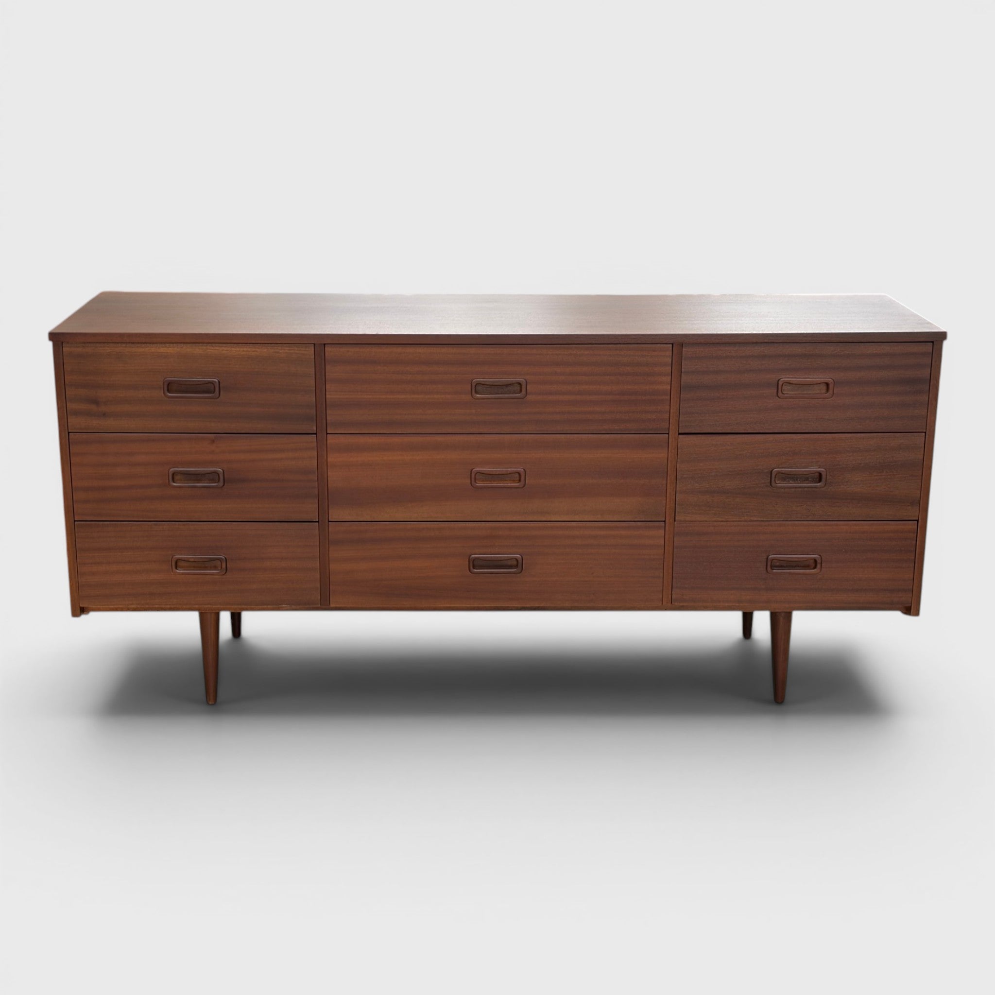 Mid Century Modern 9-Drawer Dresser