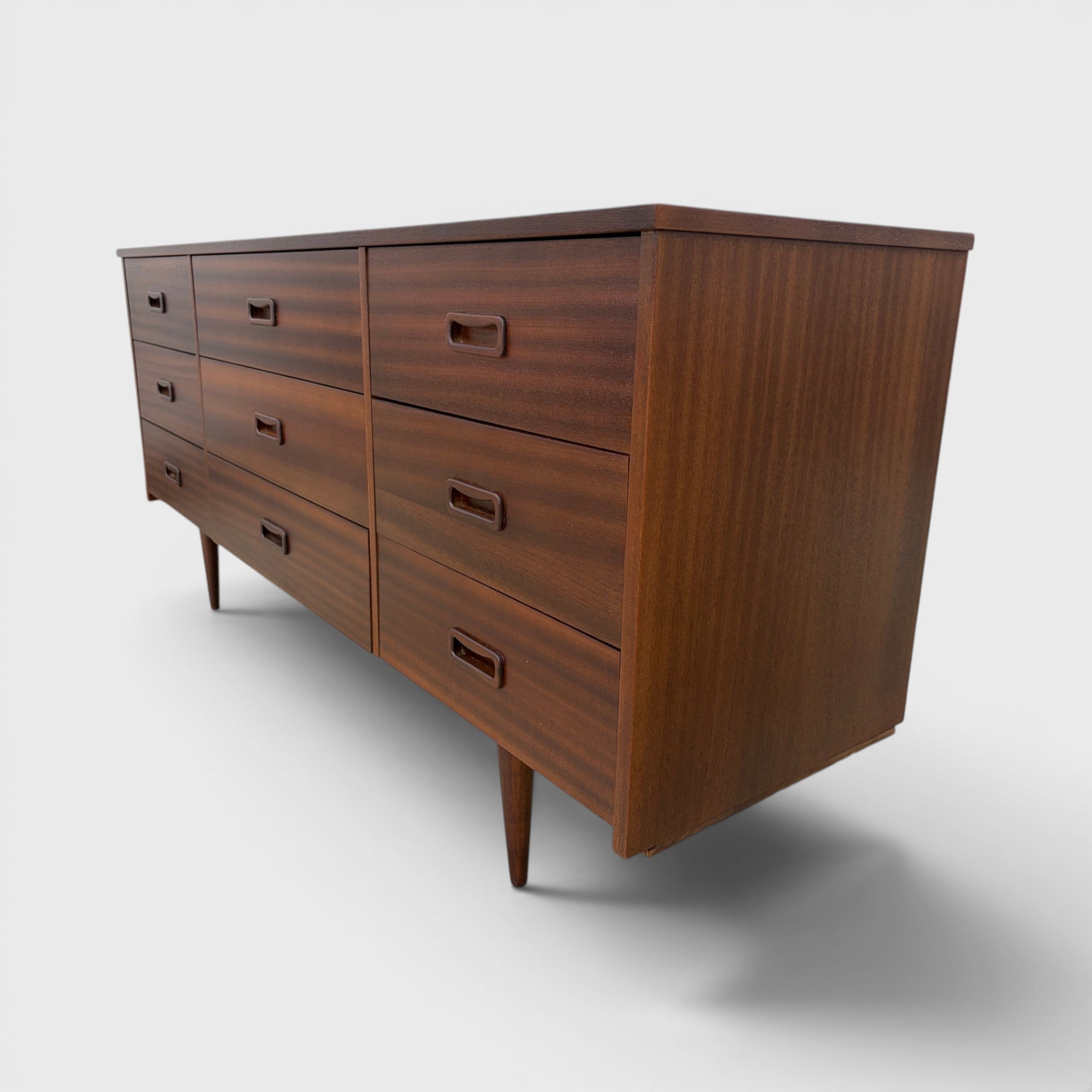 Mid Century Modern 9-Drawer Dresser