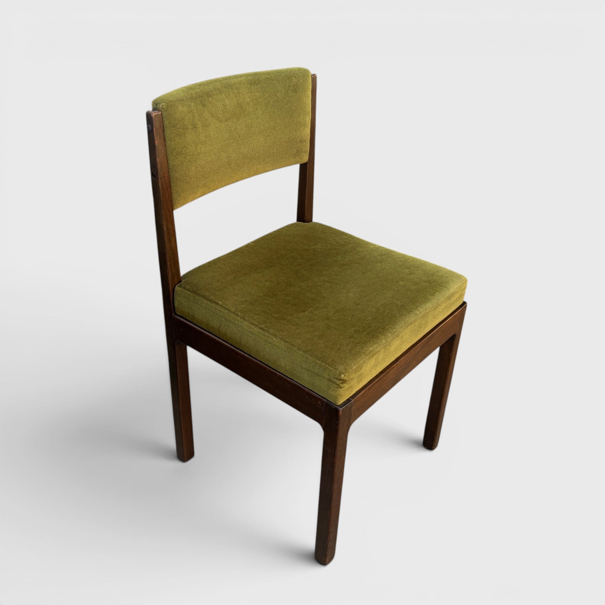 Mid Century Modern Dining Chair - Green Velvet