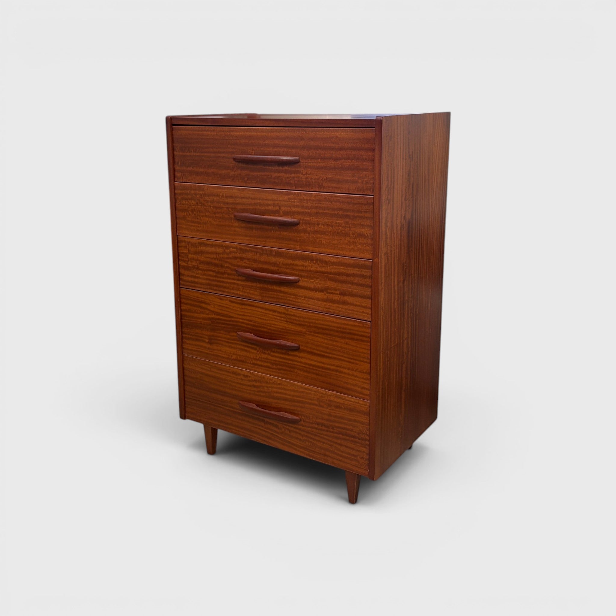 Mid-Century 5-Drawer Tallboy Chest
