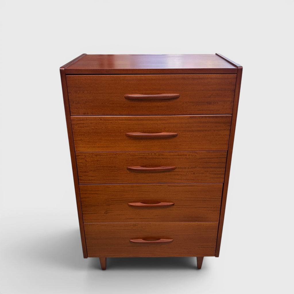 Mid-Century 5-Drawer Tallboy Chest