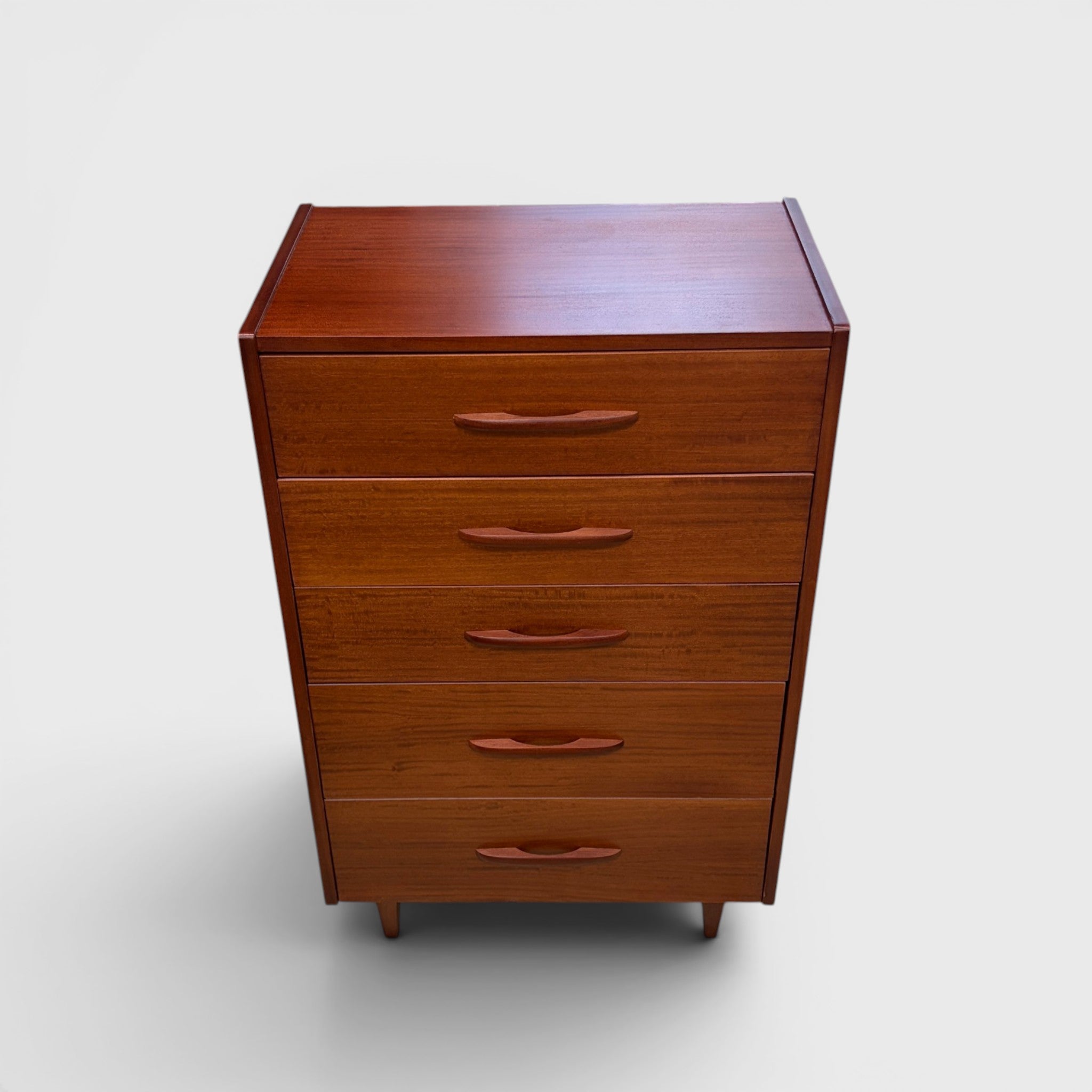 Mid-Century 5-Drawer Tallboy Chest
