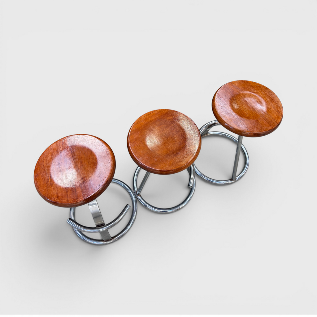 Tubular Bar Stool Set - 3x