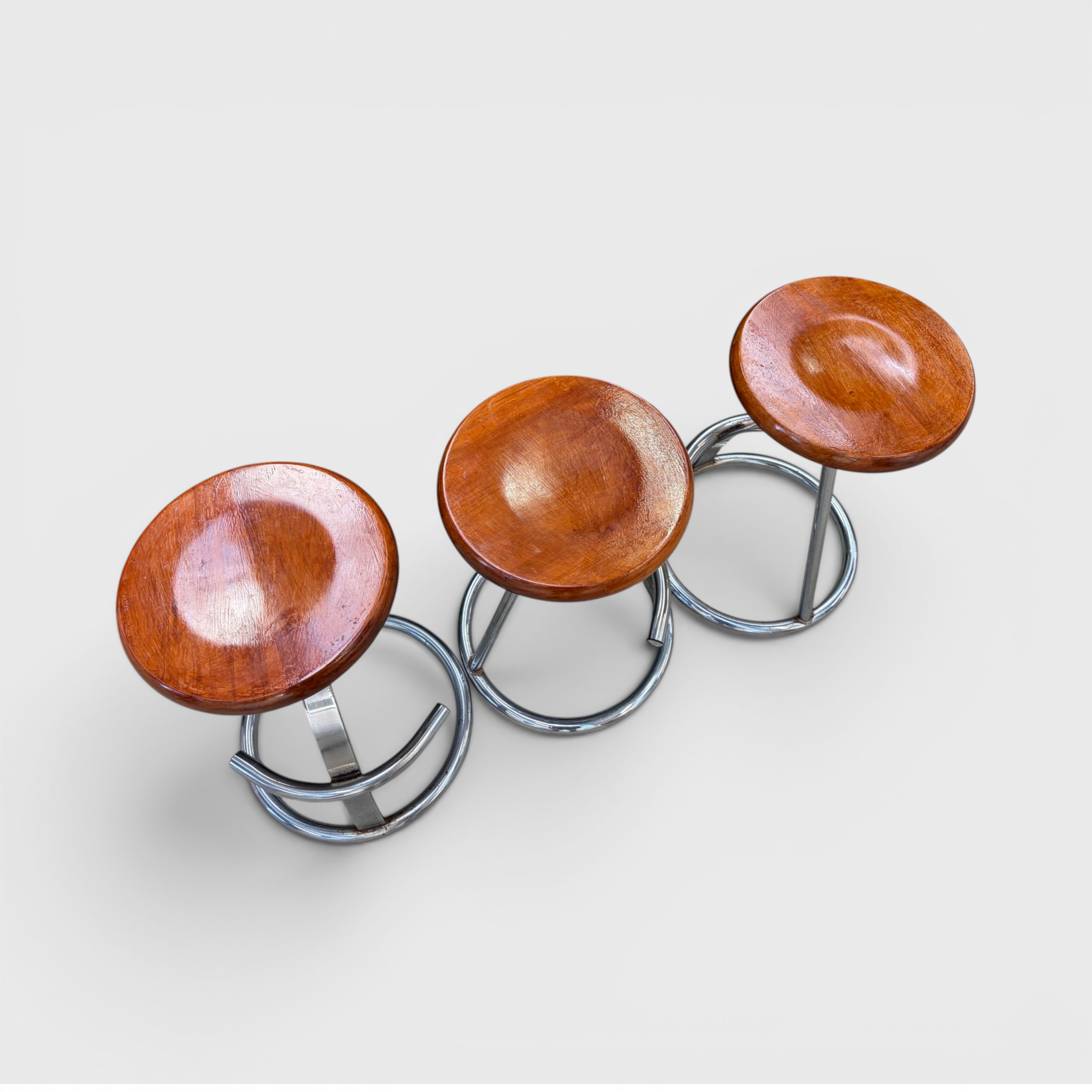 Tubular Bar Stool Set - 3x