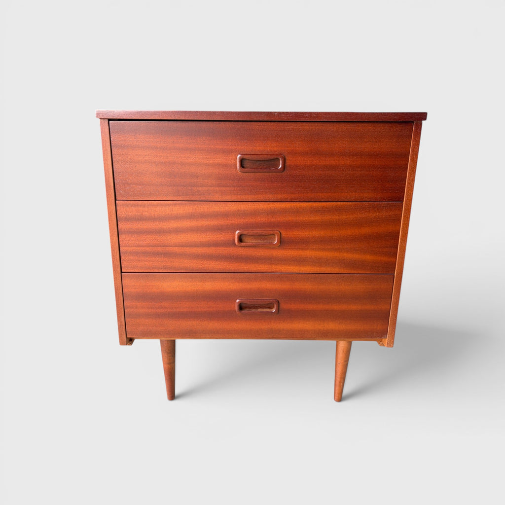 Mid-Century 3 Draw Bedside Table