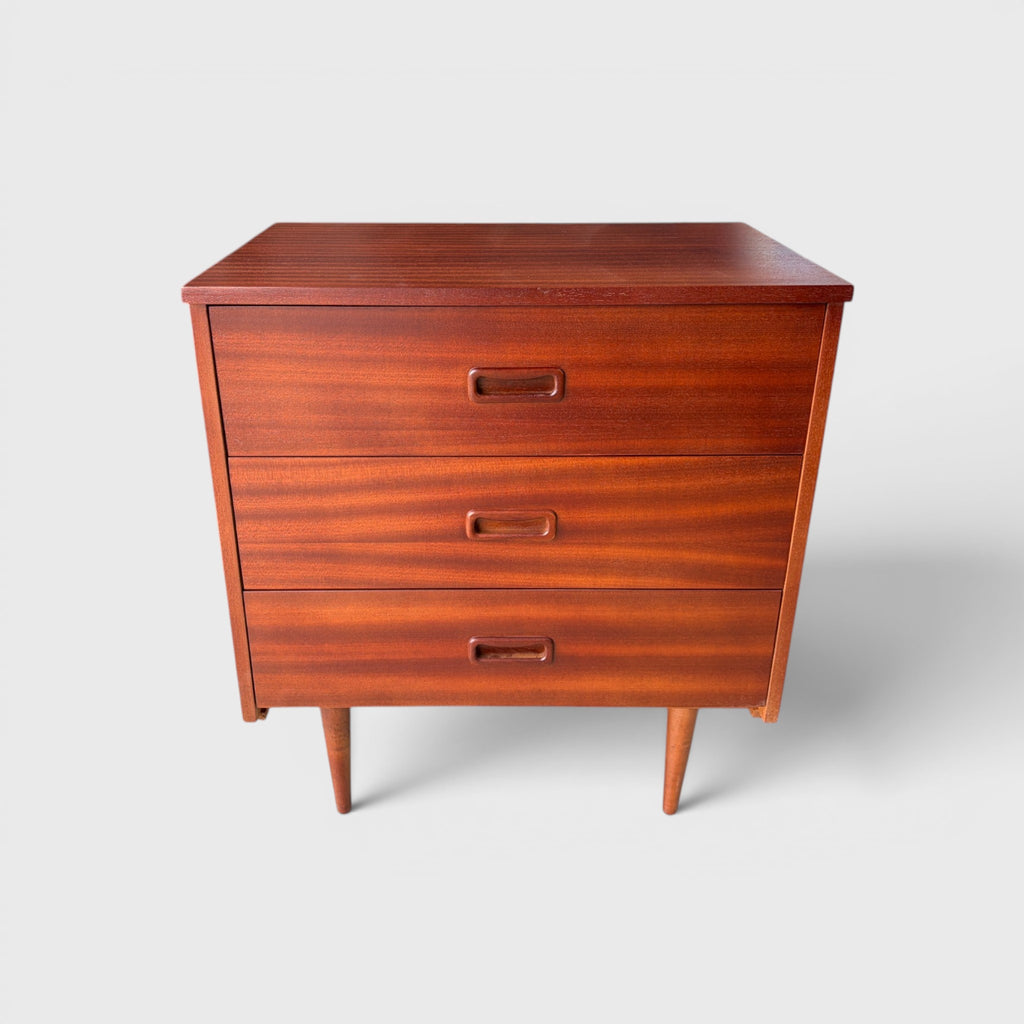 Mid-Century 3 Draw Bedside Table