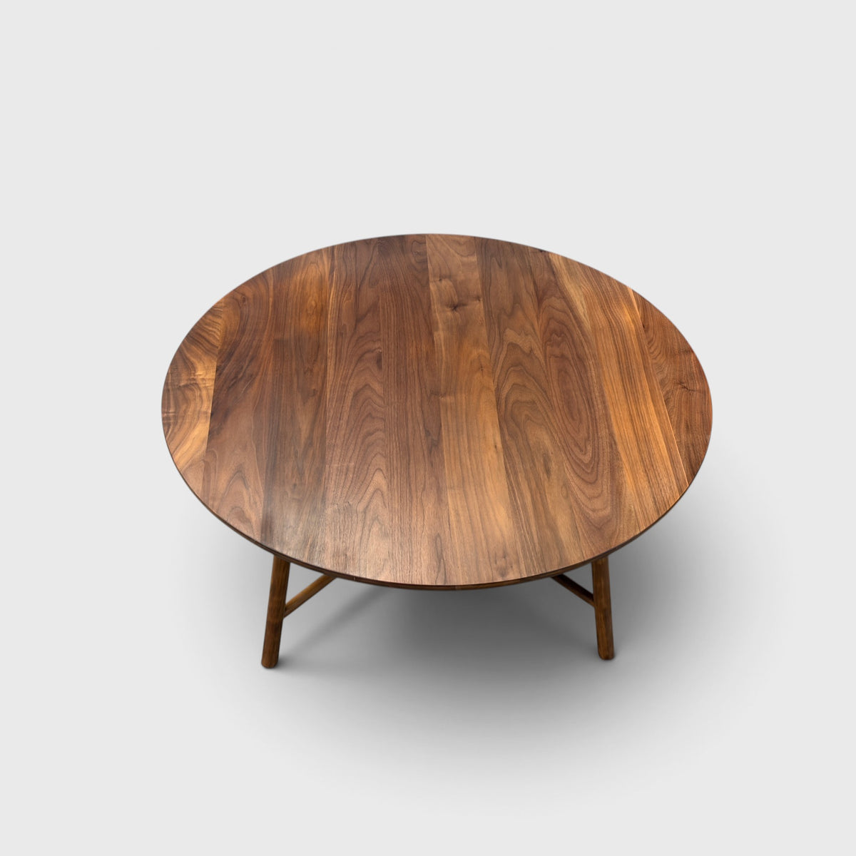Citta Radial Round Coffee Table - Solid Walnut