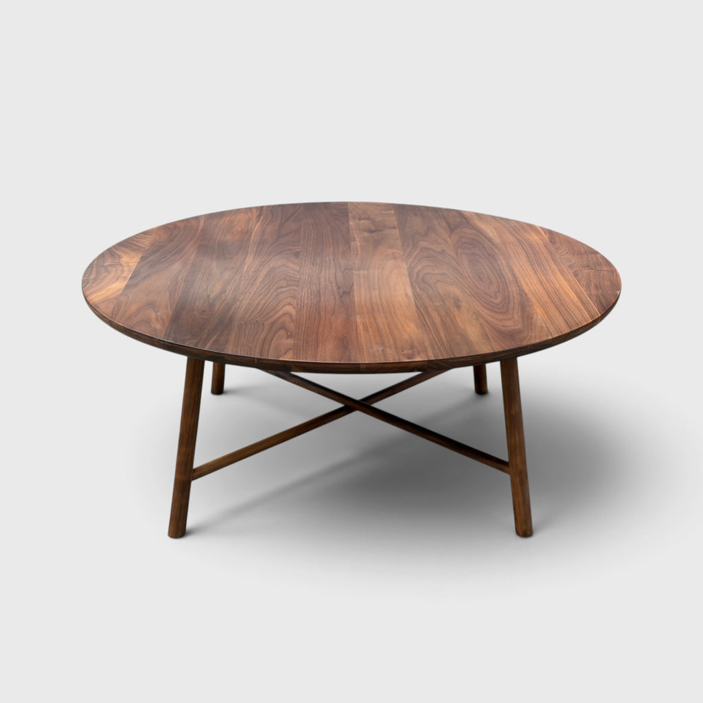 Citta Radial Round Coffee Table - Solid Walnut