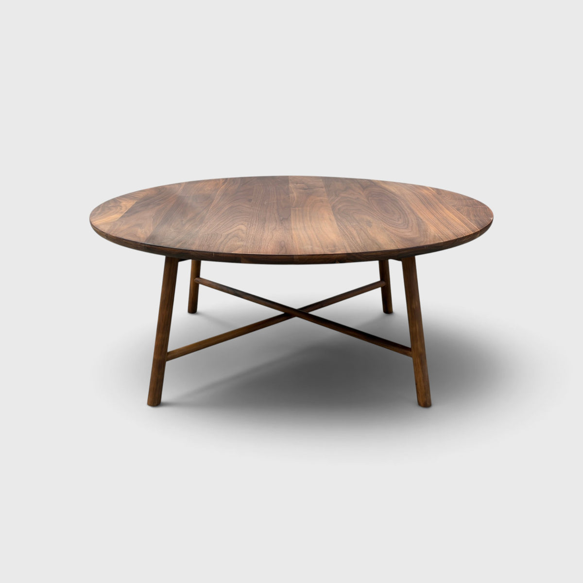 Citta Radial Round Coffee Table - Solid Walnut