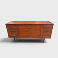 Mid-Century Solid Mahogany 9-Draw Lowboy