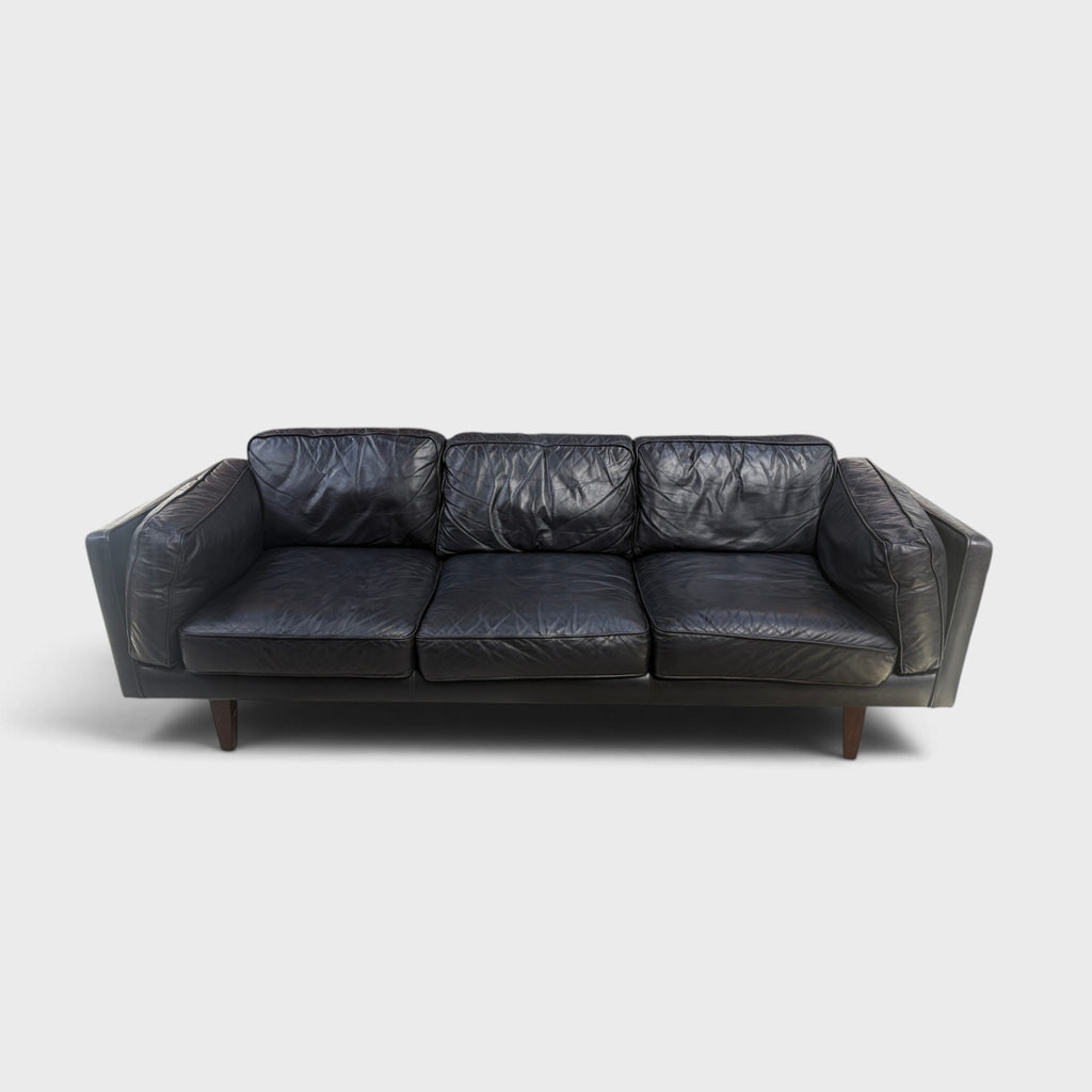 Freedom Dahlia 3 Seater Couch - Black Leather
