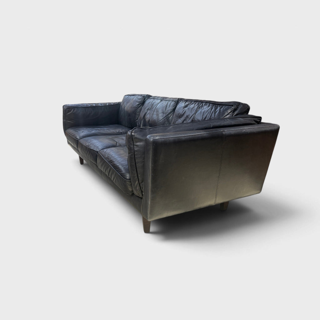 Freedom Dahlia 3 Seater Couch - Black Leather