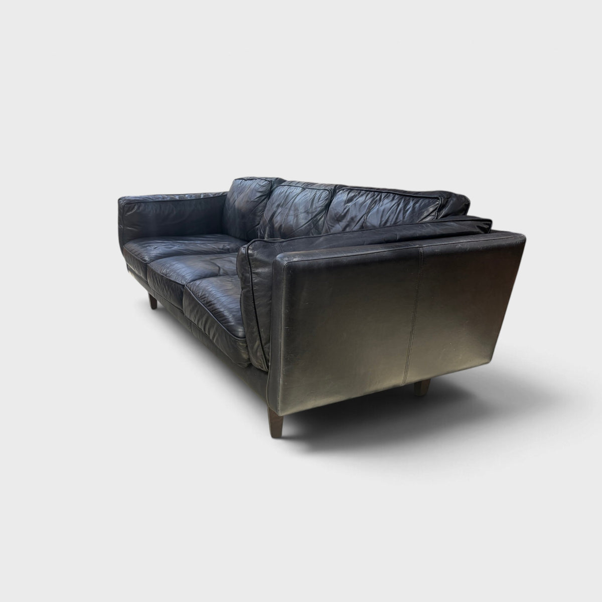 Freedom Dahlia 3 Seater Couch - Black Leather