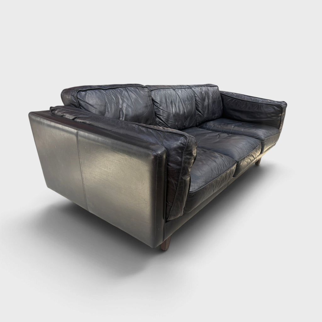 Freedom Dahlia 3 Seater Couch - Black Leather