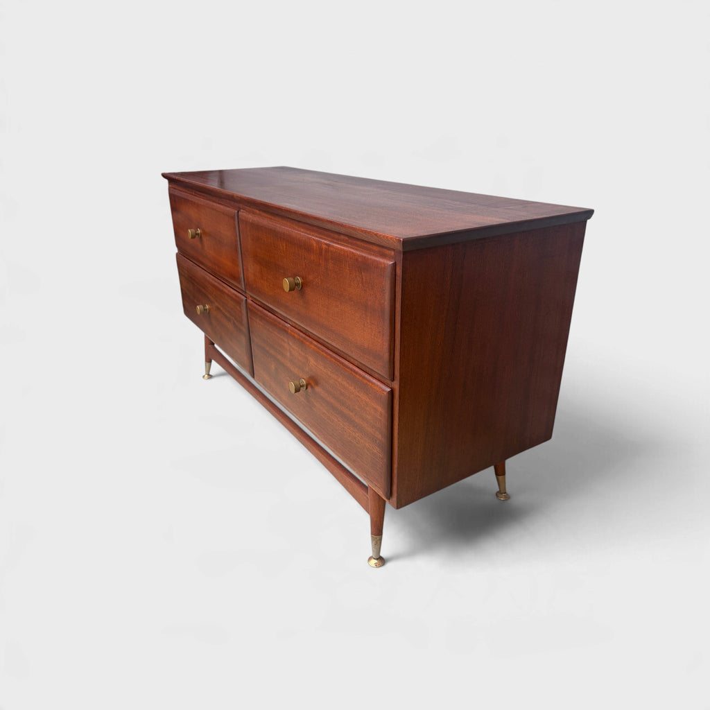 Mid-Century 4 Draw Lowboy Solid Mahogany