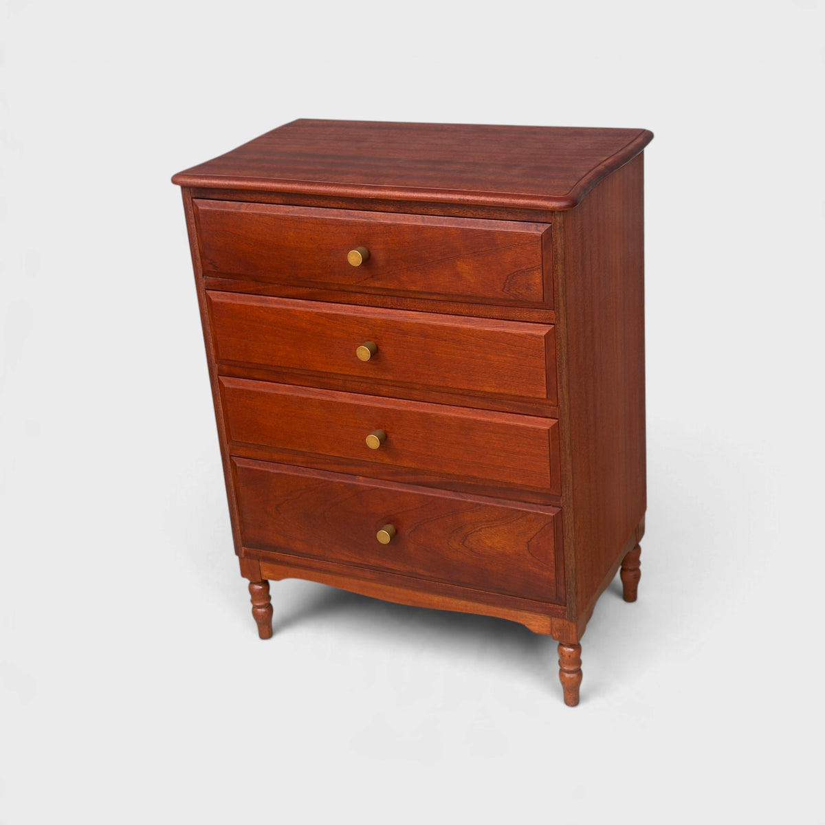 Mid-Century 4 Draw Tallboy Solid Mahogany