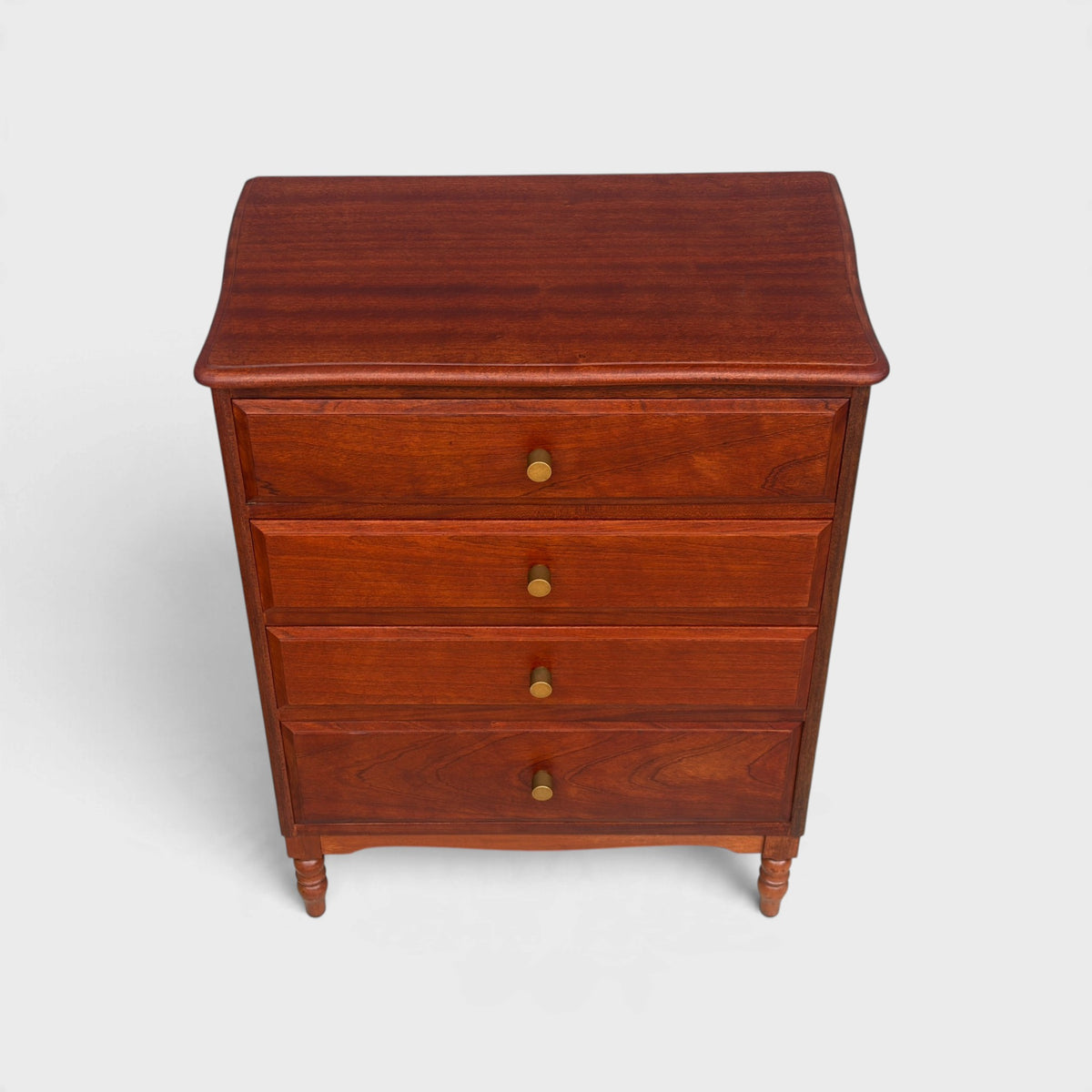 Mid-Century 4 Draw Tallboy Solid Mahogany