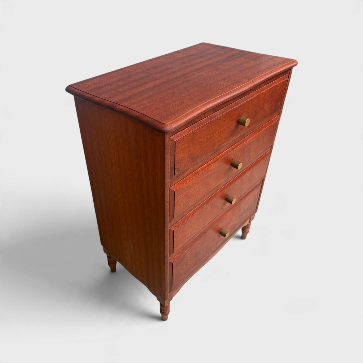 Mid-Century 4 Draw Tallboy Solid Mahogany