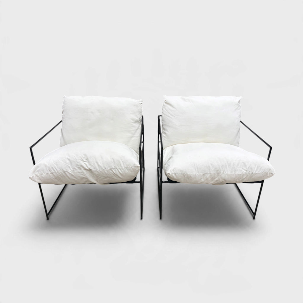 Cuchi Oscar Swing Chairs Pair - Cream
