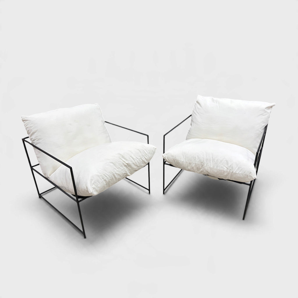 Cuchi Oscar Swing Chairs Pair - Cream