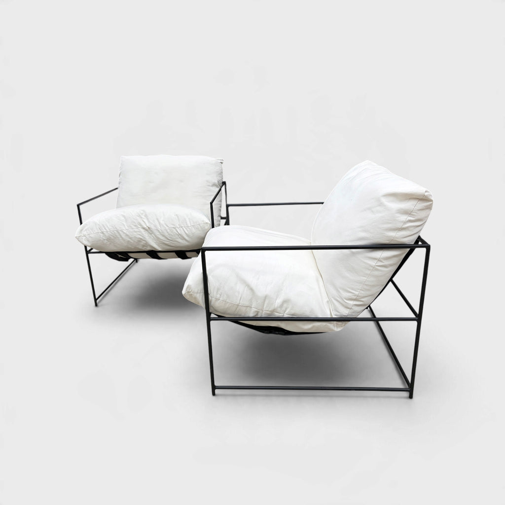 Cuchi Oscar Swing Chairs Pair - Cream
