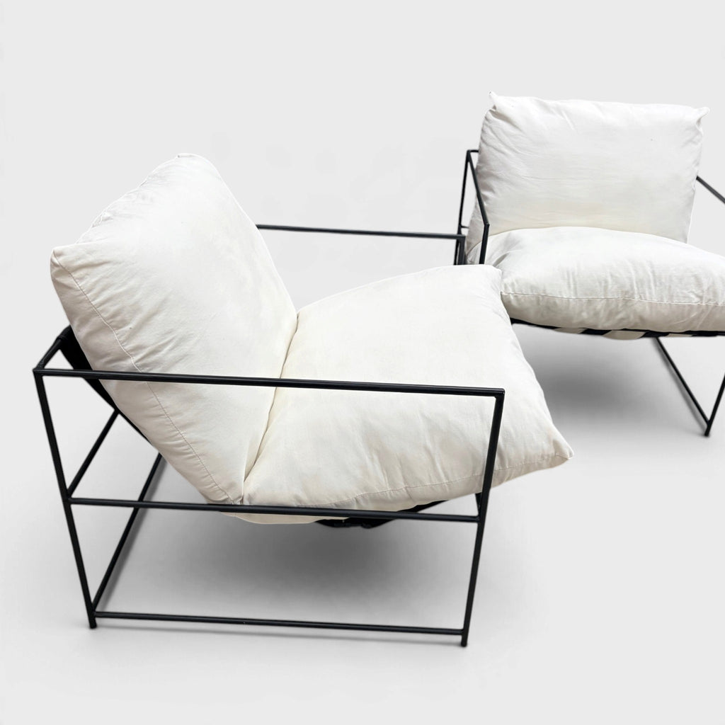 Cuchi Oscar Swing Chairs Pair - Cream