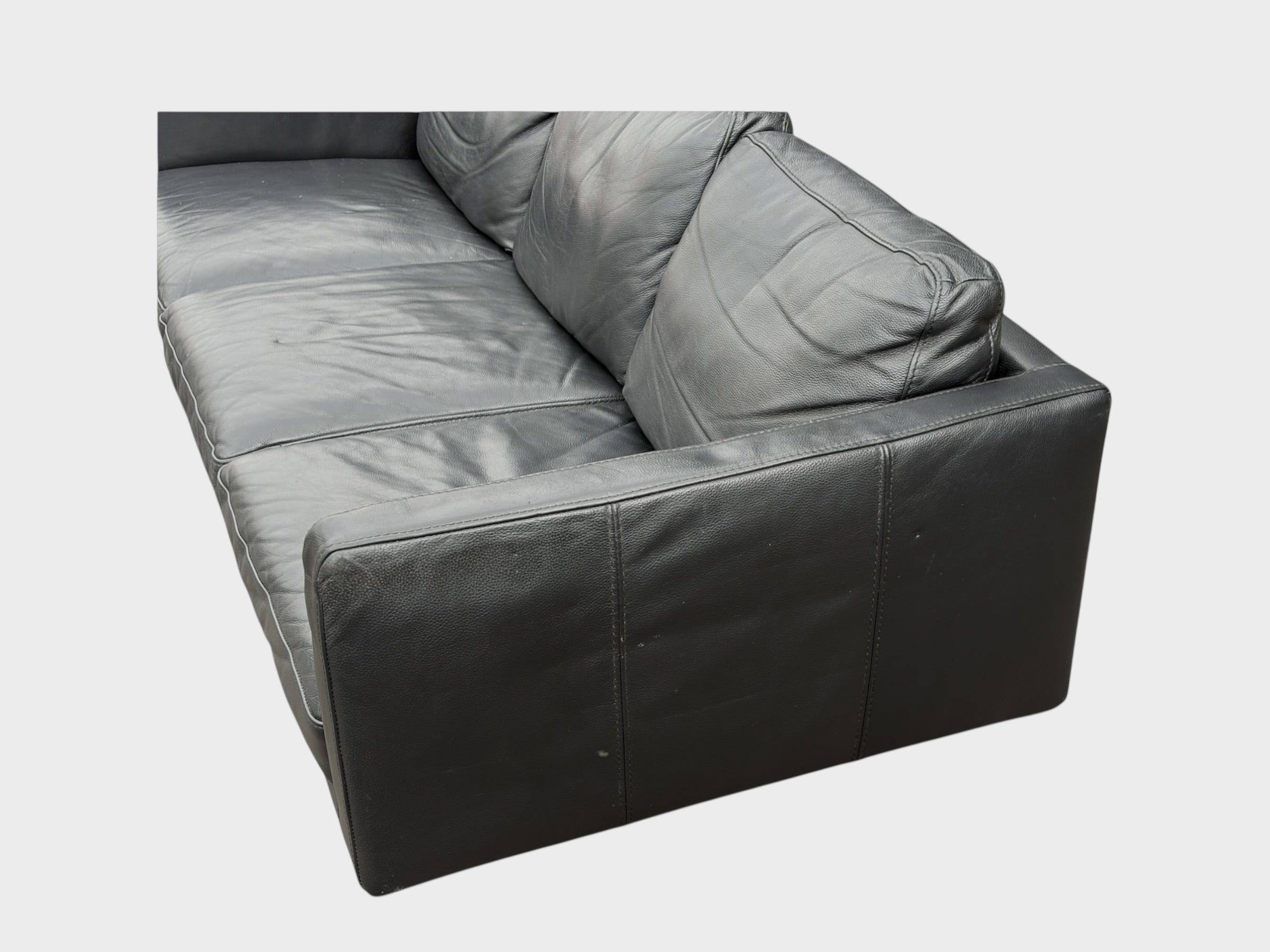 Freedom Docklands Black Leather - 3 Seater