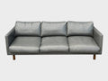 Nood 3 Seater Dark Grey Genuine Leather Couch