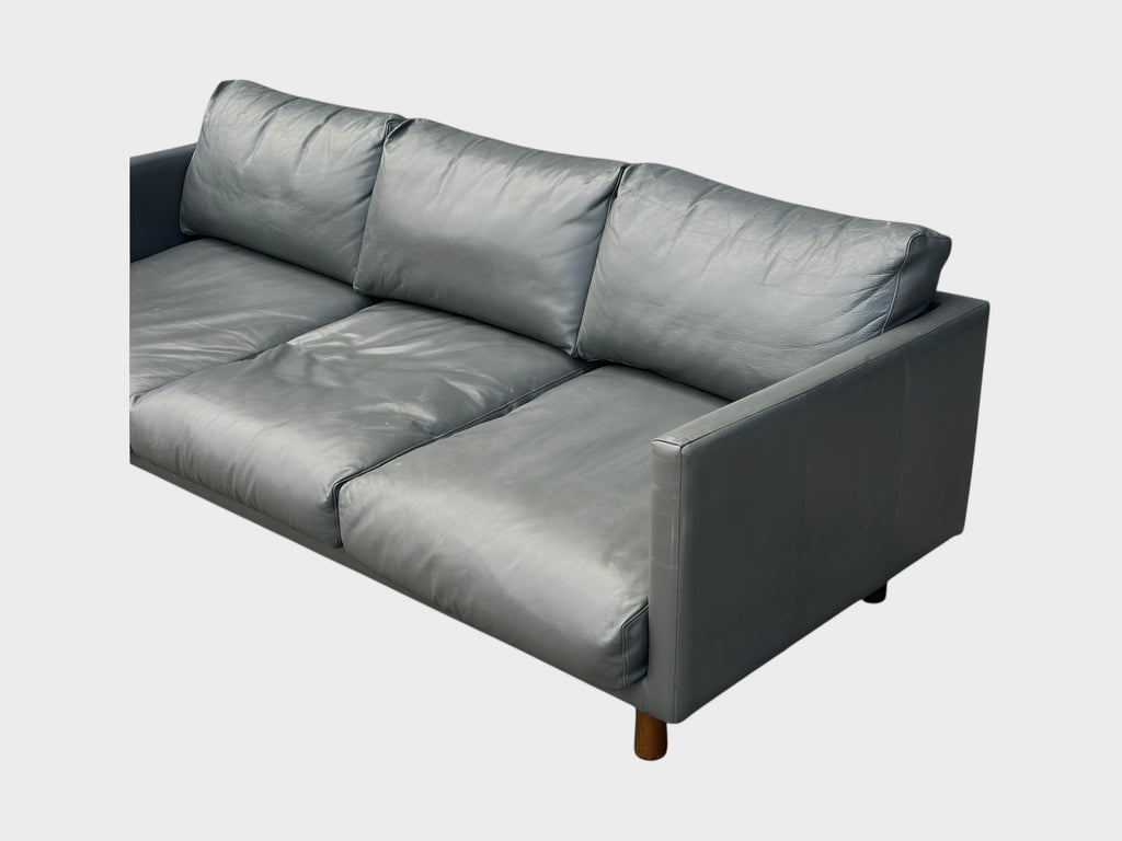 Nood 3 Seater Dark Grey Genuine Leather Couch