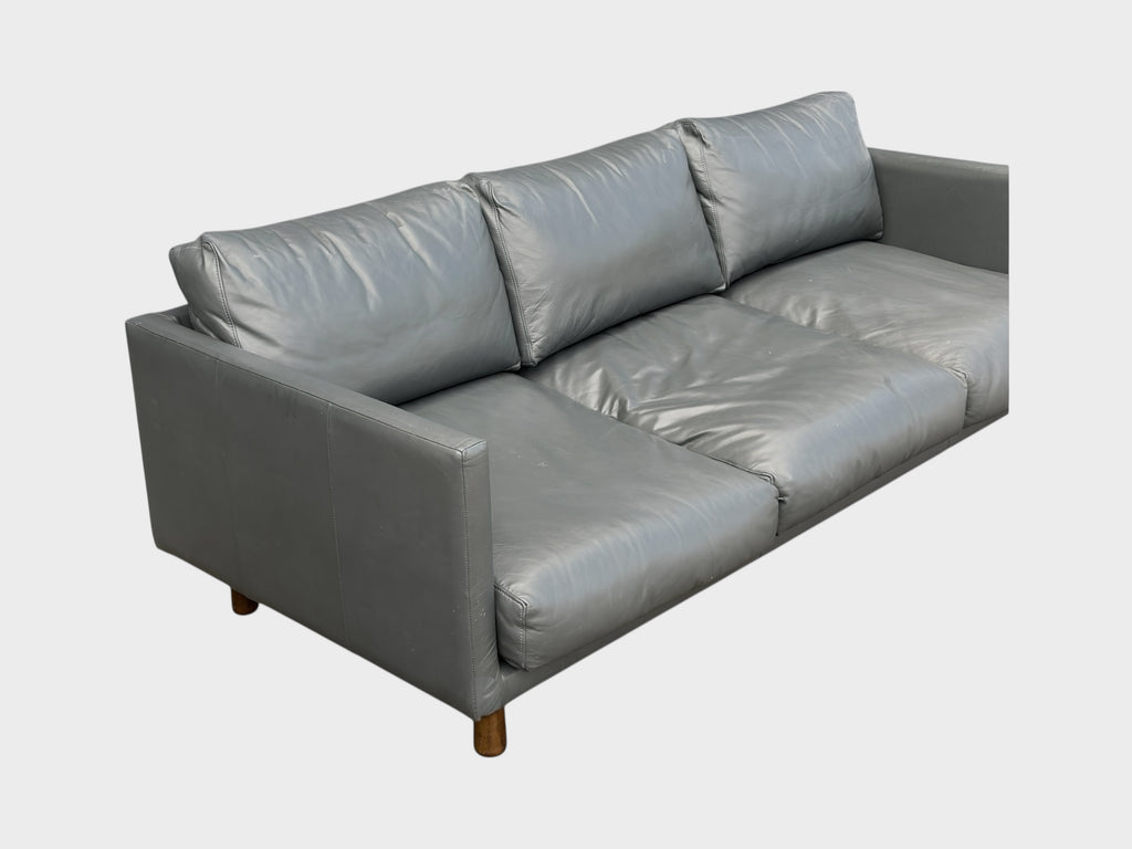 Nood 3 Seater Dark Grey Genuine Leather Couch