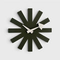 Asterisk Clock - Olive Green
