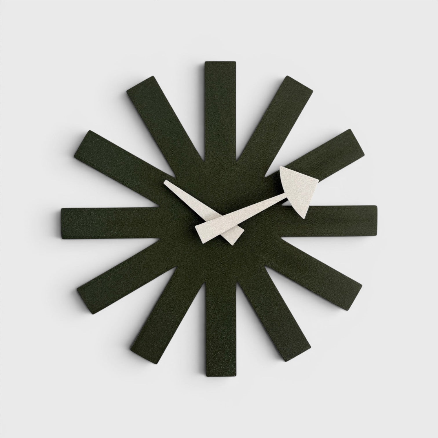 Asterisk Clock - Olive Green
