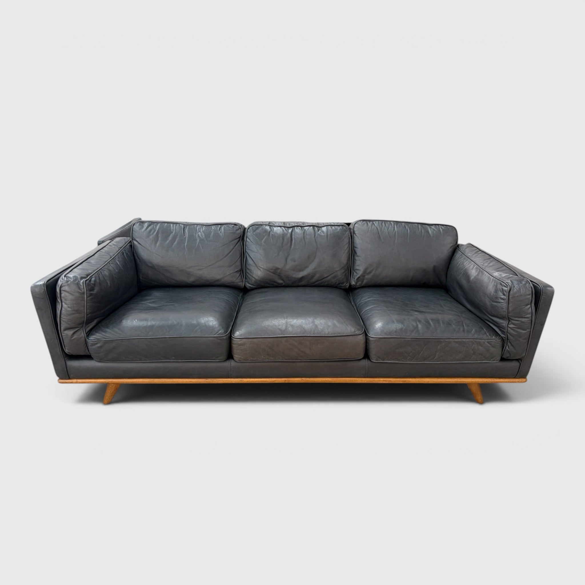 Freedom Dahlia 3 Seater Couch - Black Leather